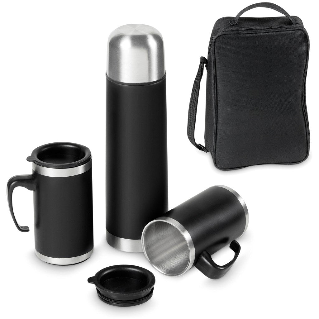 Custom Engraved Cardinal Stainless Steel Vacuum Flask & Mug Set